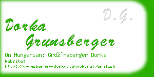 dorka grunsberger business card